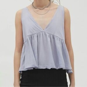 Urban Outfitters Lavender Plunging V-Neck Tank Top, Size M
